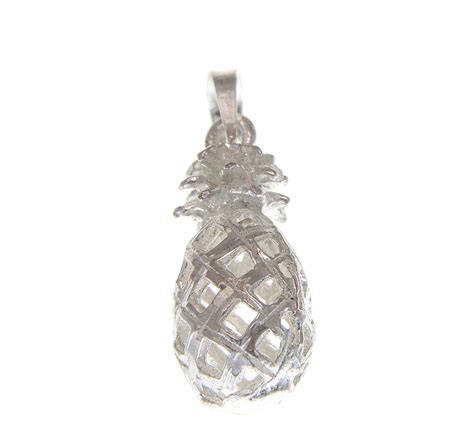 925 Sterling Silver Medium Hawaiian Pineapple Charm Pendant Arthurs