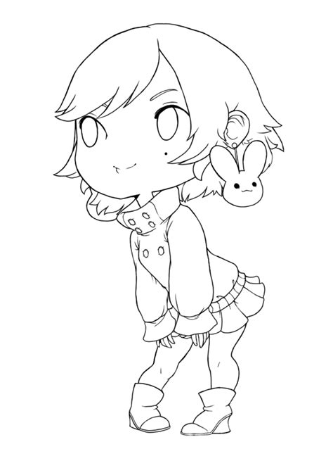 Anime lineart, Chibi, Chibi coloring pages