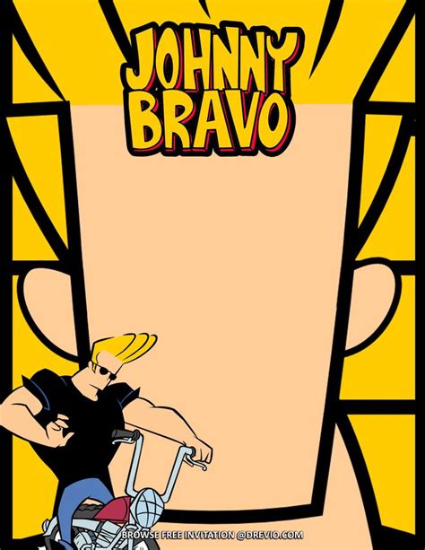 (FREE Invitations) Johnny Bravo Birthday Invitations + Party Ideas ...
