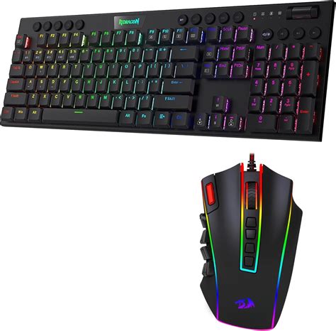 Redragon K618 Wireless Gaming Keyboard And M990 Mouse Bundle Video Games