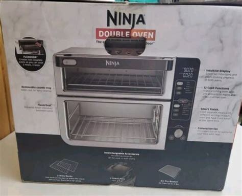 Ninja Double Oven 12 In 1 With FlexDoor DCT401 Stainless Steel Black