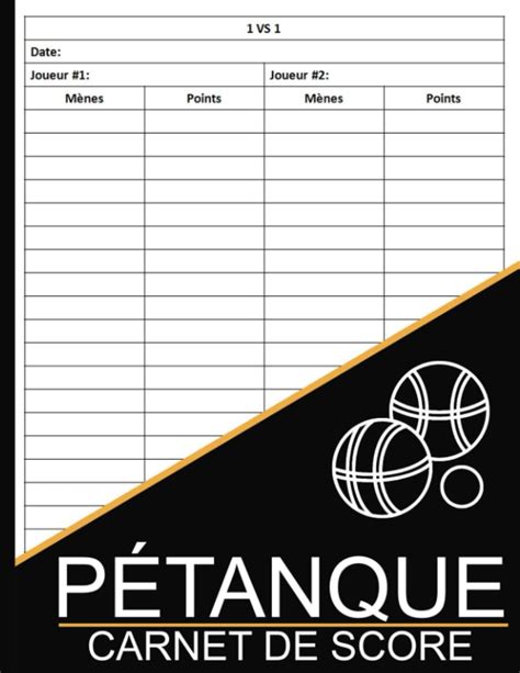 Carnet De Score P Tanque Carnet Pour Noter Vos Scores De P Tanque