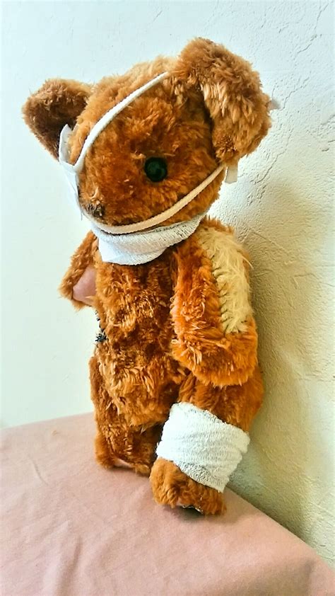 怪我しちゃったくまちゃん ハンドメイドマーケット Minne