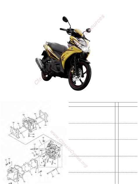 yamaha  nouvo sx  illustrated parts list diagram manual