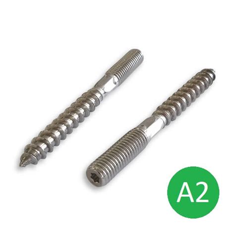 M8 X 100mm Stainless Steel Wood To Metal Dowels T25 Torx Drive