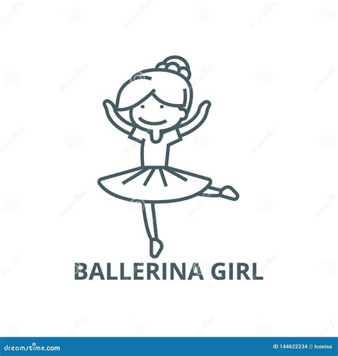 Balet Vector Little Girl Girl Dancing Illustration | CartoonDealer.com #116831971