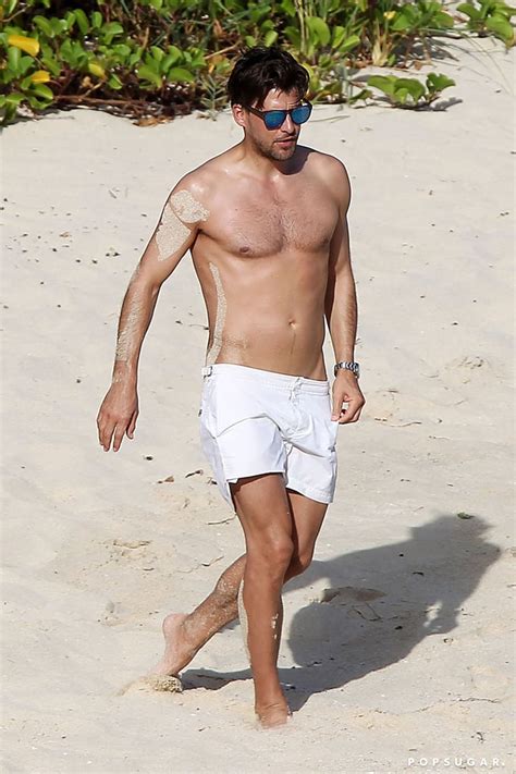 Johannes Went Shirtless During The Couples Beach Day Olivia Palermo And Johannes Huebl