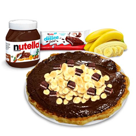Hot Cake especial de Nutella Plátano y Kinder Delice Creps