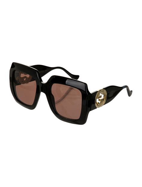 Gucci Interlocking G Logo Oversize Sunglasses Interlocking G Logo Sunglasses Black Sunglasses