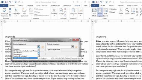 Compare Two Documents At Once In Microsoft Word YouTube