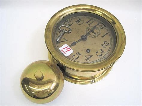 Lot Seth Thomas Ship S Clock Outside Bell Type With