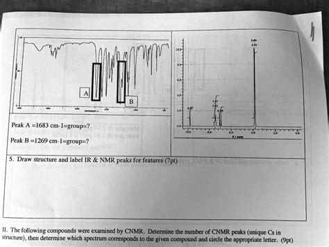 Solved Peak A 1683 Cm 1 Group Ppou Peak B 1269 Cm 1 Group Draw Structure And