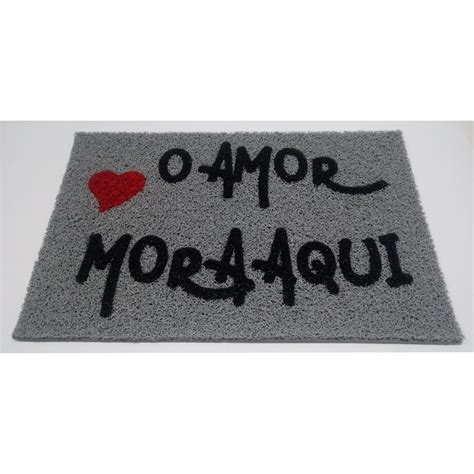 Tapete Capacho Limpe Sim Personalizado Decorativo O Amor Mora Aqui Casa