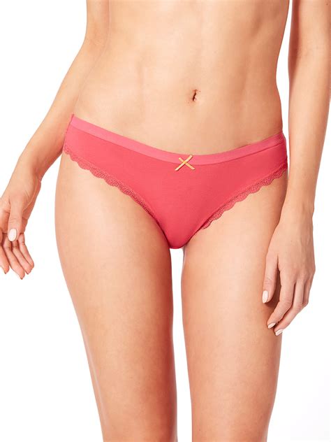 Marks And Spencer M 5 PINK Cotton Rich Brazilian Knickers Size 6