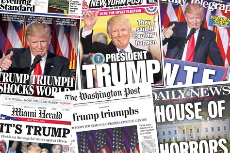 Us Election Result 2016 Newspaper Frontpages Around The World React To