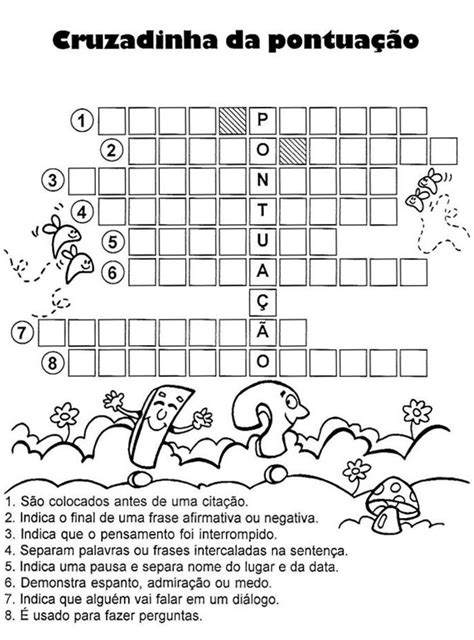 Rosearts Atividades para imprimir Cruzadinha de pontuação