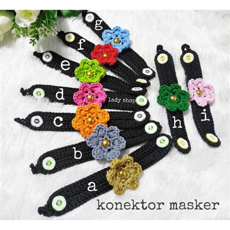 Jual Konektor Masker Hijab Rajut Tali Pengait Masker Earloop In