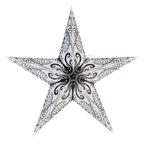 24 Inch White Splash Paper Star Lantern Hanging Decoration On Sale Now