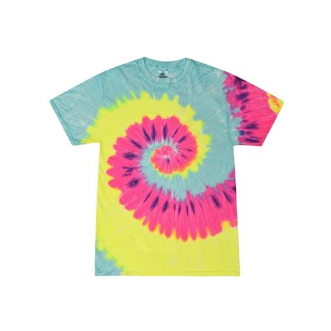 Colortone Tie Dye T Shirts Rainbow Adult Sizes Men 100 Cotton