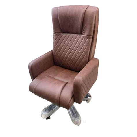 High Back Leatherette Brown Office Chair At Rs Leatherette