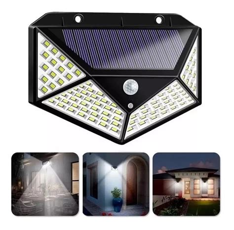 Lampara De 114 Leds Carga Solar Para Exteriores Con Sensor Meses Sin