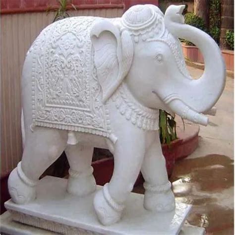 White Marble Elephant Statue For Exterior Decor At Rs Piece In