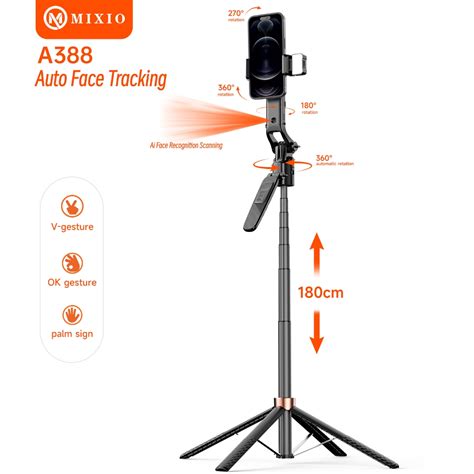 Jual Mixio A388 1 8m Tripod Auto Face Tracking Gimbal Handphone 360