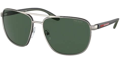 Prada Linea Rossa PS 50YS 7CQ06U Sunglasses Men S Matte Gunmetal Green