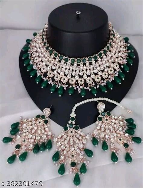 Bollywood Style Fashion Women Gold Plated Bridal Jewelry Indian