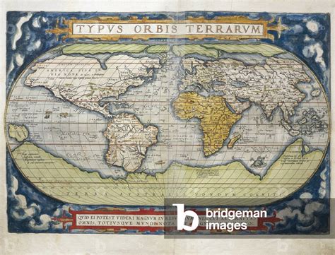 Image Of World Map From Theatrum Orbis Terrarum By Abraham Ortelius