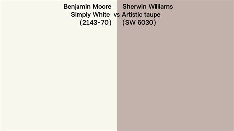 Benjamin Moore Simply White 2143 70 Vs Sherwin Williams Artistic