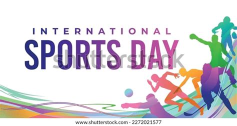 Sports Background Vector International Sports Day Stock Vector (Royalty ...