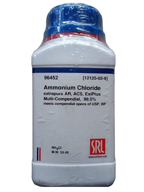 SRL Ammonium Chloride Extrapure AR ACS Grade 99 5 500Gm CAS 12125