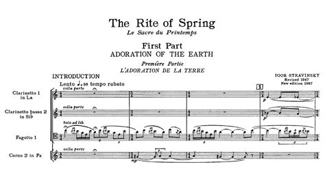 Igor Stravinsky The Rite Of Spring 1913 Youtube Music