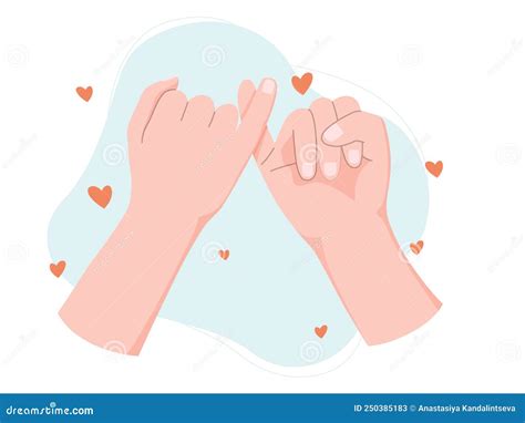 Pinky Promise Hands Gesturing Concept Of Reconciliation Of Friends Or