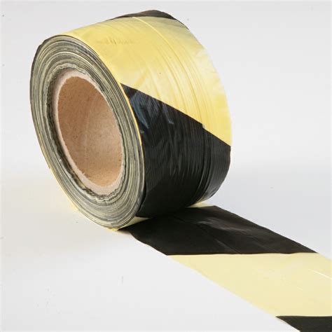 Barrier Safety Tape - Black & Yellow (non-sticky)