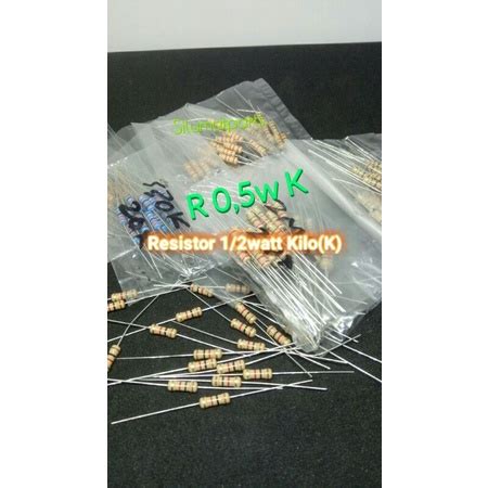 Jual Resistor 1 2Watt 1K 1K2 1K5 1K8 2K 2K2 2K7 3K 3K3 3K9 Shopee