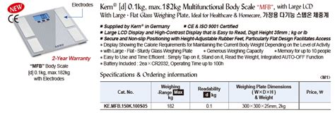 Daihan Science Kern D Kg Max Kg Multifunctional Body Scale