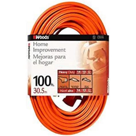 Husky Ft Sjtw Orange Medium Duty Extension Cord The