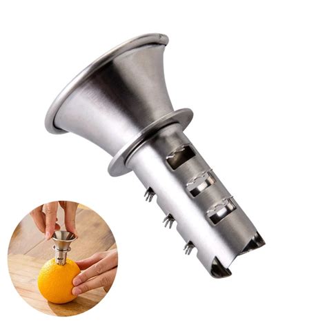 Stainless Steel Manual Lemon Juicer Squeezer Reamer Hand Held Citrus Juicer Lemon Pourer Tool TB ...