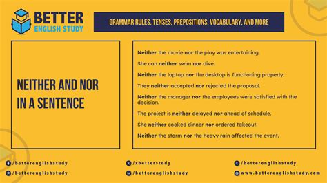 How To Use Neither And Nor In A Sentence With Examples