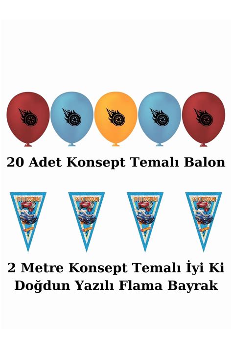 HOT WHEELS Ateşli Tekerler Perdeli Doğum Günü Parti Malzemeleri Süsleri Seti Prdlst Fiyatı