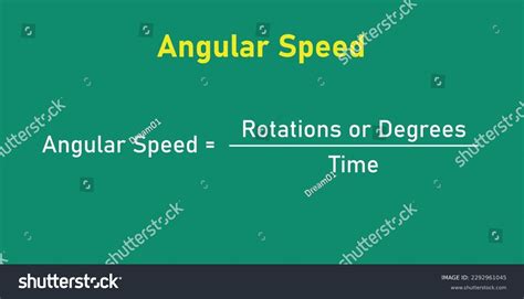 Angular Velocity Formula Physics Vector Illustration Stock Vector