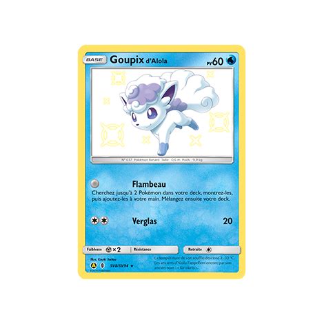 Goupix D Alola Sv Sv Joyau Chromatique Rare De L Extension Pok Mon