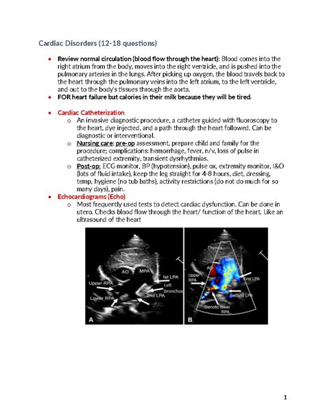 Peds Exam 3 Blueprint Cardiac Disorders 12 18 Ques3ons Review