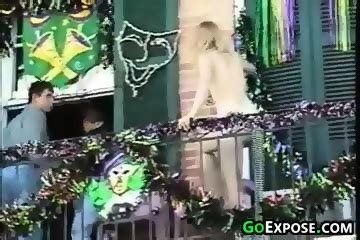 Nude Chick During Mardi Gras