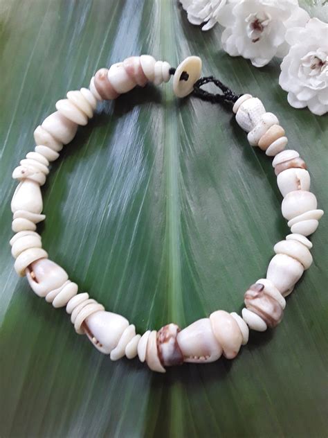 Puka Shell Anklet Hawaiian Puka Shell Jewelry Cone Shell Etsy