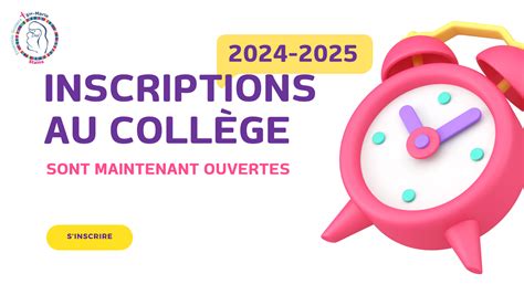 Inscriptions Au Coll Ge