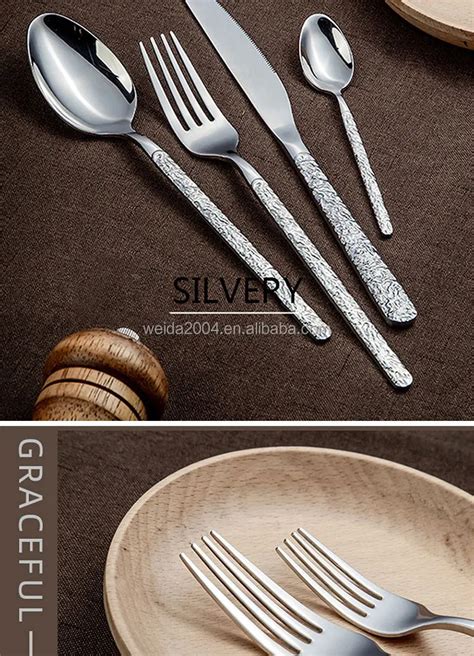 Luxury Stainless Steel Wedding Banquet Gold Plated Cutlery Silverware