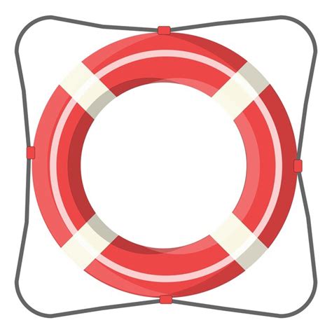 Premium Vector Lifebuoy Icon In White And Red Vector Illustration